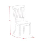 HomeStock Belmont Set 6 Pezzi Tavolo Rettangolare da 60 Pollici e 4 Sedie a doghe Verticali più 1 Panca, Bianco Lino