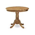 HomeStock Belmont Set da Pranzo da Cucina 5 Pezzi, Tavolo da Cucina Rotondo e 4 Sedie Parson, Finitura Naturale