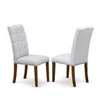 HomeStock Belmont Set da Pranzo da Cucina 5 Pezzi, Tavolo da Cucina Rotondo e 4 Sedie Parson, Finitura Naturale