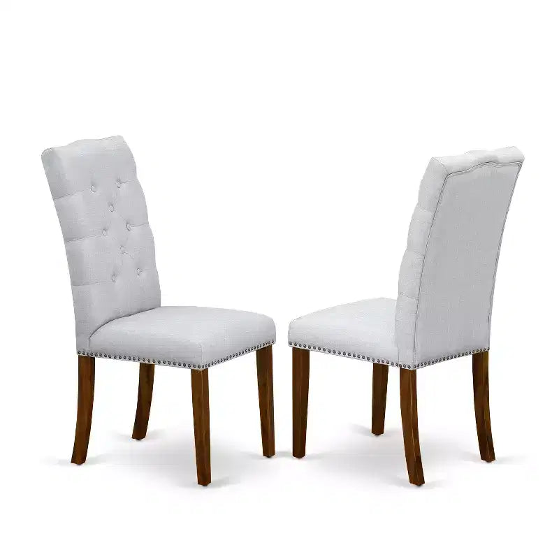 HomeStock Belmont Set da Pranzo da Cucina 5 Pezzi, Tavolo da Cucina Rotondo e 4 Sedie Parson, Finitura Naturale
