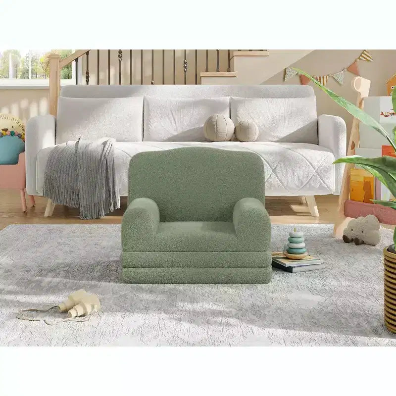 Divano 2-in-1 COZONY, Divano Pieghevole per Bambini da Poltrona a Lettino, Sedia in Schiuma