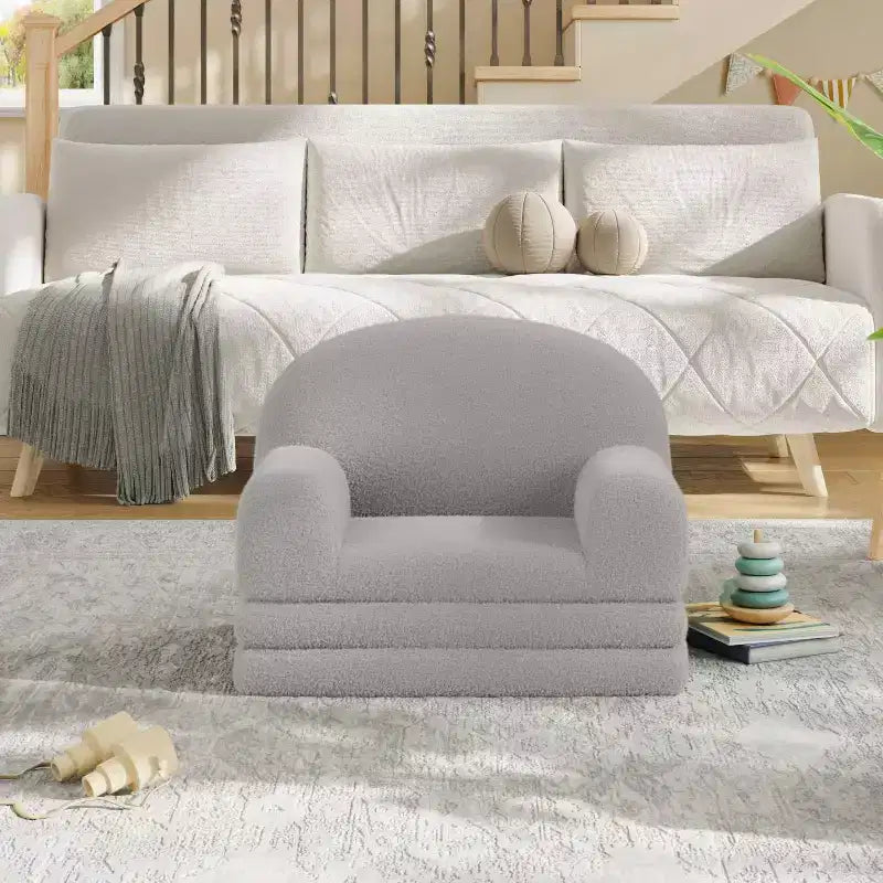 Divano 2-in-1 COZONY, Divano Pieghevole per Bambini da Poltrona a Lettino, Sedia in Schiuma