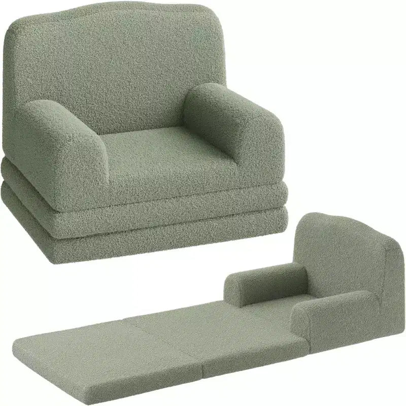 Divano 2-in-1 COZONY, Divano Pieghevole per Bambini da Poltrona a Lettino, Sedia in Schiuma