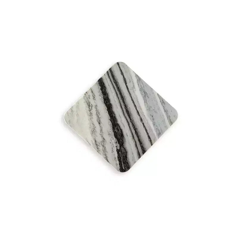Signature Design by Ashley Baretton Tavolino da caffè piccolo - Marmo naturale con tonalità nero/bianco/tortora, design quadrato