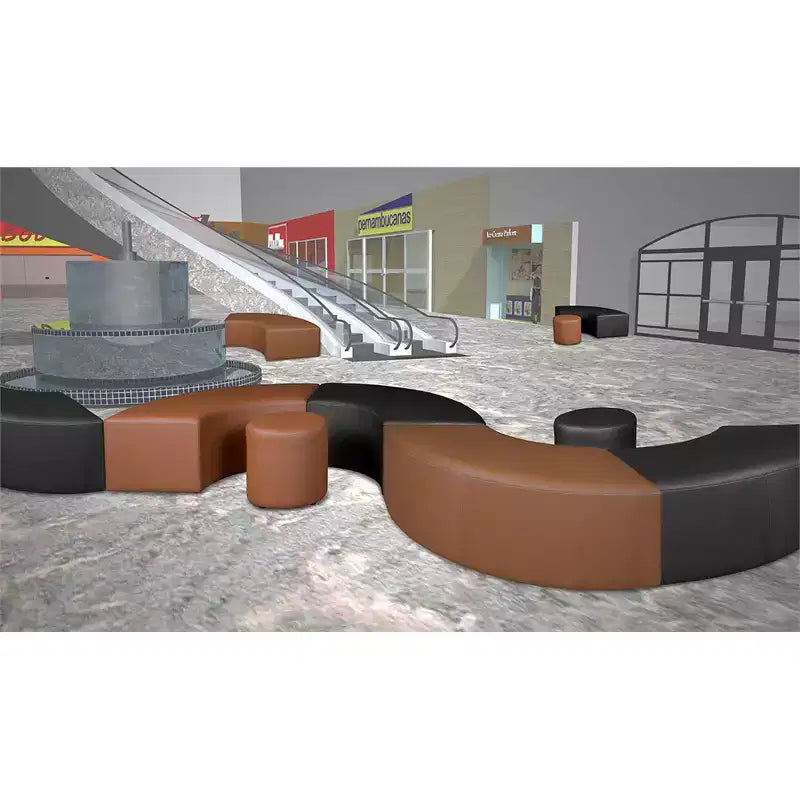 Regency,Aurora Curved Ottoman