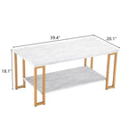 Karl Home Marble Top Coffee Table