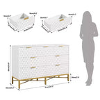 Comò moderno a 7 cassetti con piano largo e cassetti profondi. Un ampio cassettone in legno per camera da letto, corridoio o soggiorno.