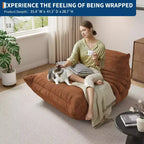 69 Inch Teddy Sofa,Loveseat Bean Bag Couch with Deep Seat,Upholstered Couches for Living Room,Bedroom,Apartment