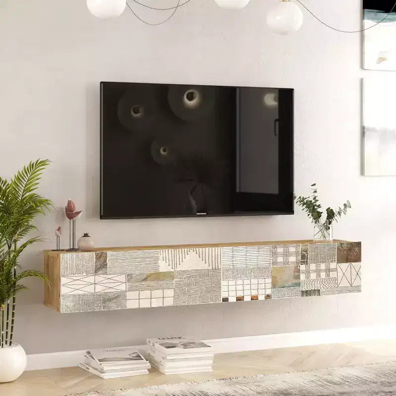 Mobile TV HomeStock - Mobile da Soggiorno con Ripiani e Ante Contenitore