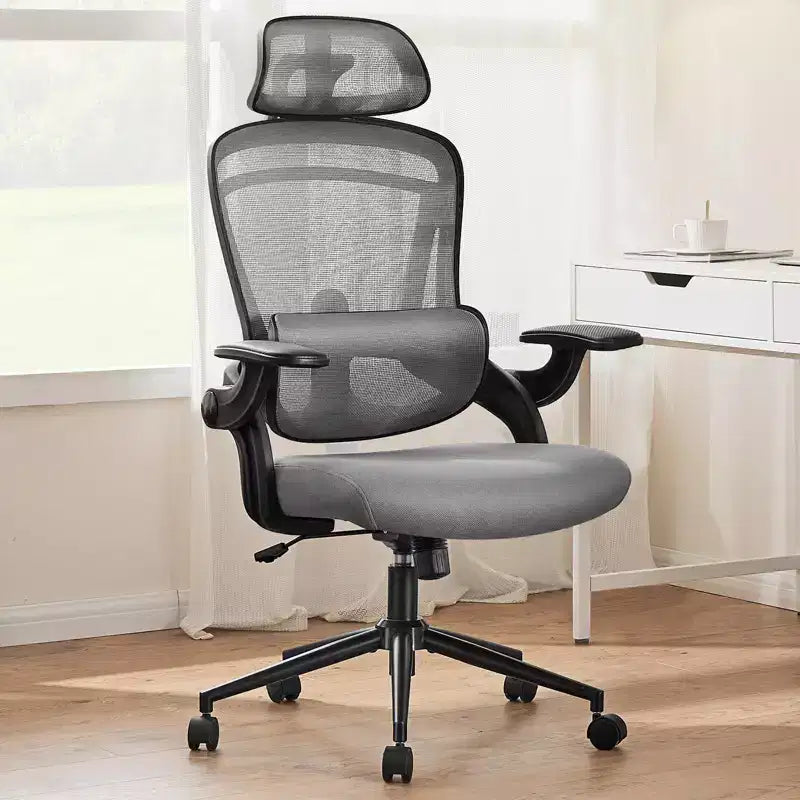 Sedia da Ufficio Moderna Regolabile Okak con Poggiatesta e Supporto Lombare, Sedia Girevole Ergonomica per Ufficio, Studio, Atelier