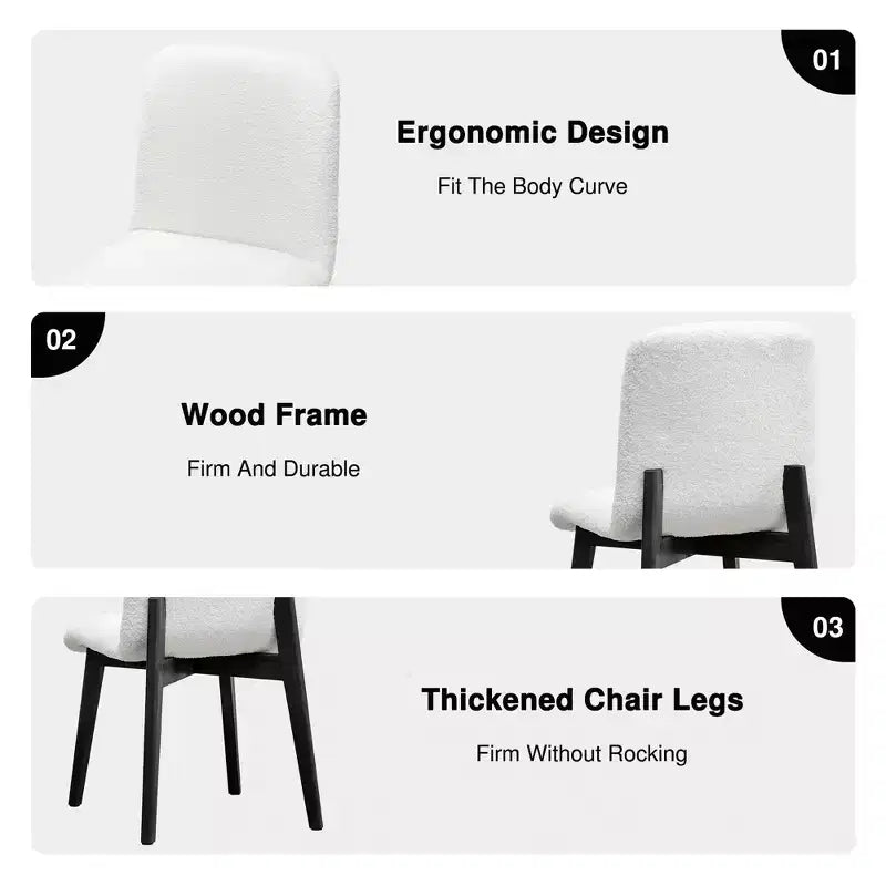 MAYEERTY Dining Chair Wood Leg for Kitchen Dining Area