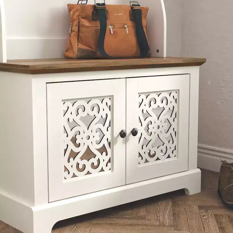 Galano Calidia Cizens Hall Tree - Ivory