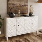 GDFStudio Sophia Madia moderna a buffet da 152 cm con 4 ante e ripiani regolabili