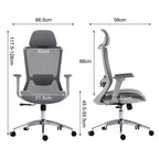 Okak Computer Chair with High Back, Office Chair with Headrest and Wheels, Mesh Desk Chair for Office, Study, Reading Room
