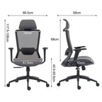 Okak Computer Chair with High Back, Office Chair with Headrest and Wheels, Mesh Desk Chair for Office, Study, Reading Room