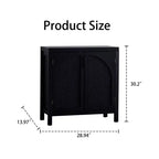 GDFStudio Bevier Credenza a buffet in rattan di metà secolo con ripiani regolabili