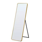 Okak 64*17in Modern Round Corner Standing Mirror, Mutifunction Full Body Mirror with Hanging Hole, Wall Mirror for Dressing Room, Living Room