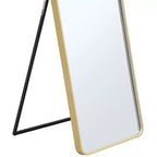 Okak 64*17in Modern Round Corner Standing Mirror, Mutifunction Full Body Mirror with Hanging Hole, Wall Mirror for Dressing Room, Living Room