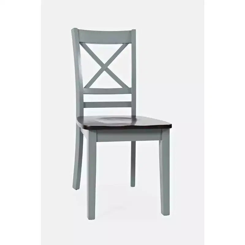 Jofran, Set di 2 sedie da pranzo Asbury Park in legno massello stile "farmhouse" con schienale a croce