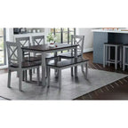 Jofran, Set di 2 sedie da pranzo Asbury Park in legno massello stile "farmhouse" con schienale a croce