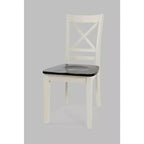 Jofran, Set di 2 sedie da pranzo Asbury Park in legno massello stile "farmhouse" con schienale a croce
