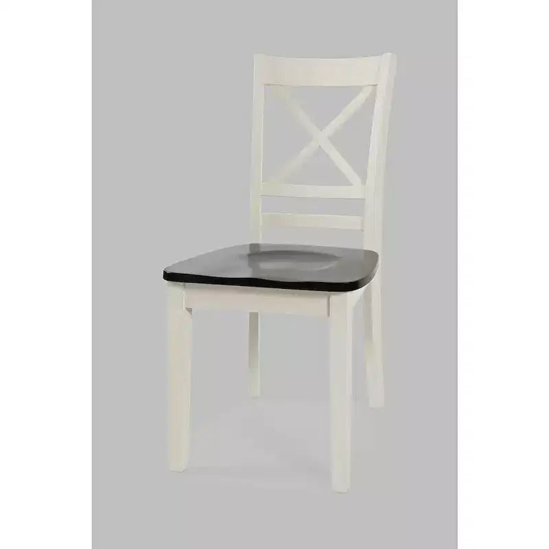 Jofran, Set di 2 sedie da pranzo Asbury Park in legno massello stile "farmhouse" con schienale a croce
