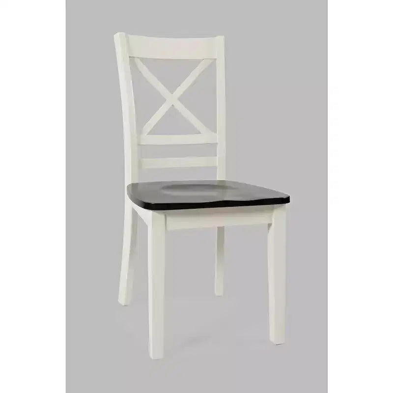 Jofran, Set di 2 sedie da pranzo Asbury Park in legno massello stile "farmhouse" con schienale a croce