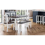 Jofran, Set di 2 sedie da pranzo Asbury Park in legno massello stile "farmhouse" con schienale a croce
