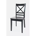Jofran, Set di 2 sedie da pranzo Asbury Park in legno massello stile "farmhouse" con schienale a croce