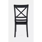 Jofran, Set di 2 sedie da pranzo Asbury Park in legno massello stile "farmhouse" con schienale a croce