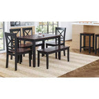 Jofran, Set di 2 sedie da pranzo Asbury Park in legno massello stile "farmhouse" con schienale a croce