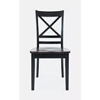 Jofran, Set di 2 sedie da pranzo Asbury Park in legno massello stile "farmhouse" con schienale a croce