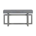 Okak 57IN Elegant Console Table with Unique Legs Design, Entryway Table with 3 Drawers and Metal Handles, Hallway Table for Living Room, Foyer