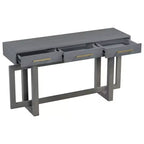Okak 57IN Elegant Console Table with Unique Legs Design, Entryway Table with 3 Drawers and Metal Handles, Hallway Table for Living Room, Foyer