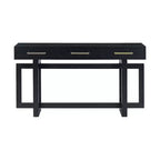 Okak 57IN Elegant Console Table with Unique Legs Design, Entryway Table with 3 Drawers and Metal Handles, Hallway Table for Living Room, Foyer