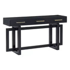 Okak 57IN Elegant Console Table with Unique Legs Design, Entryway Table with 3 Drawers and Metal Handles, Hallway Table for Living Room, Foyer