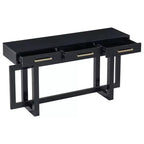 Okak 57IN Elegant Console Table with Unique Legs Design, Entryway Table with 3 Drawers and Metal Handles, Hallway Table for Living Room, Foyer