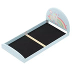 Costway Letto Basso Singolo con Tappetino in Tessuto Oxford 210D, Slat di Supporto Centrale, Viola/Blu