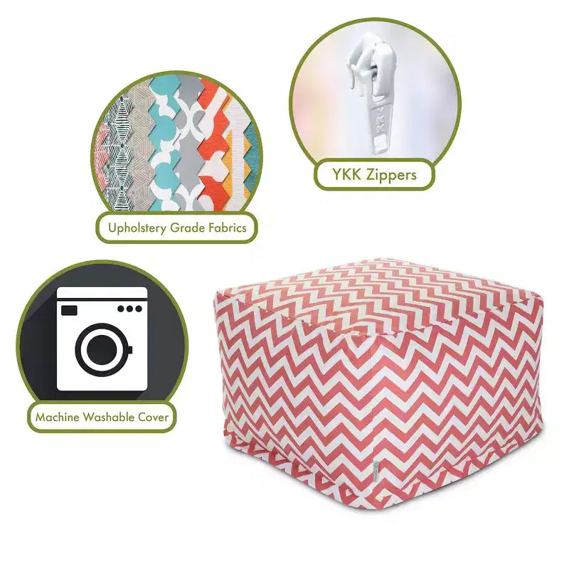 Majestic Home Goods,Pouf Ottomano Chevron