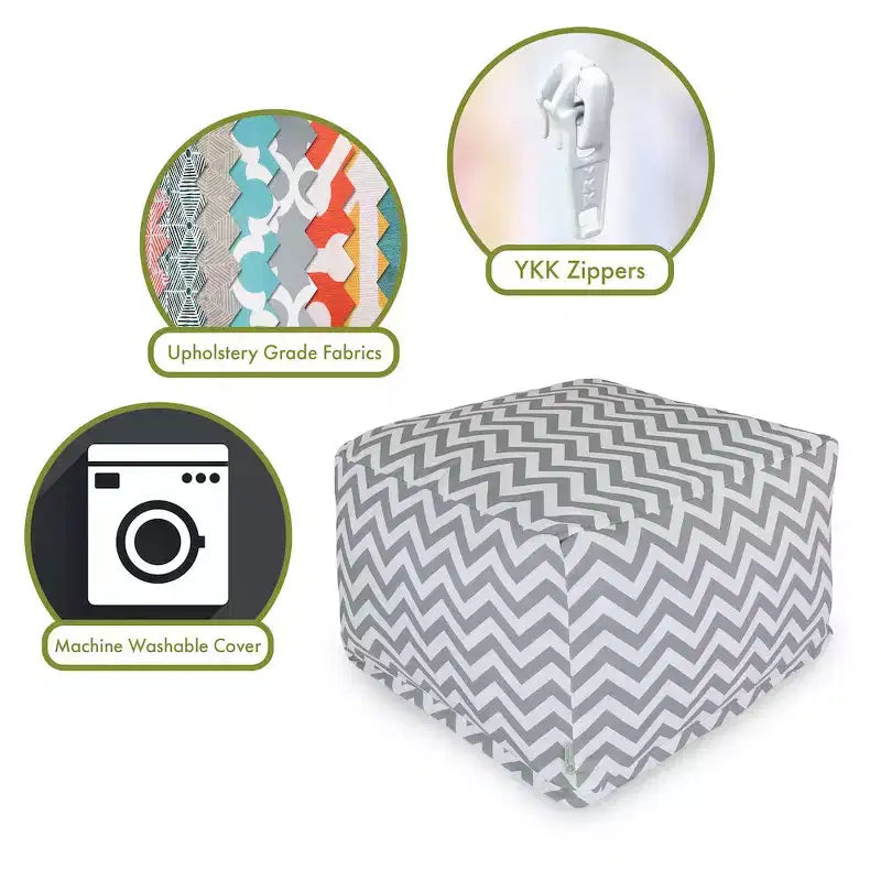 Majestic Home Goods,Pouf Ottomano Chevron