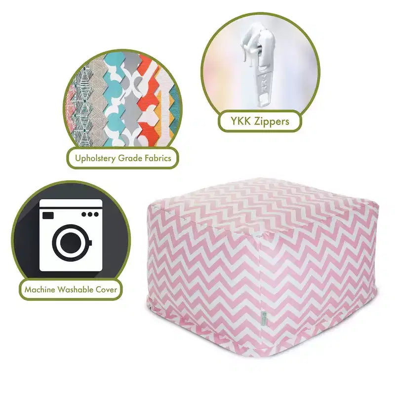 Majestic Home Goods,Pouf Ottomano Chevron