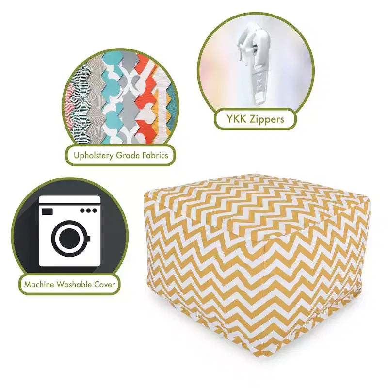 Majestic Home Goods,Pouf Ottomano Chevron