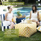 Majestic Home Goods,Pouf Ottomano Chevron