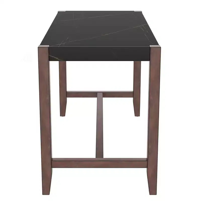 Tavolo da pranzo moderno Okak da 47,5 pollici con finitura in finto marmo, tavolo da cucina con gambe rinforzate, tavolo da pranzo per cucina, soggiorno