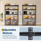 5 Tiers Garage Storage Shelves , 48  L x 24 in W x 72 in Heavy Duty Storage Shelving Racks with Adjustable Shelf for Pantry Warehouse