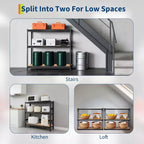 5 Tiers Garage Storage Shelves , 48  L x 24 in W x 72 in Heavy Duty Storage Shelving Racks with Adjustable Shelf for Pantry Warehouse