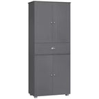 72 Freestanding Kitchen Pantry Cabinet, Tall Storage Cabinet with 4 Doors, Drawer and Adjustable Shelves for Dining Room