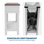 Farmhouse Console Table with 3 Drawers, 54 Wood Entryway Sofa Table with Storage Shelves for Living Room, Hallway, or Foyer