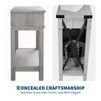 Farmhouse Console Table with 3 Drawers, 54 Wood Entryway Sofa Table with Storage Shelves for Living Room, Hallway, or Foyer