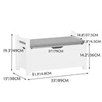 Whisen Kids Toy Box Chest, Toy Storage Organizer Trunk, Large Storage Cabinet with Cushion Seat Bench/Flip-Top Lid